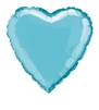 Carribbean  Blue Heart Mylar Balloon