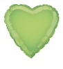 Lime Green Heart Mylar Balloon