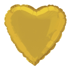 Gold Heart Mylar Balloon
