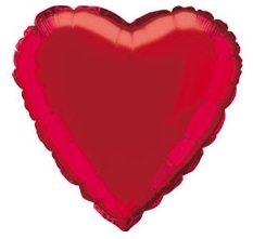 Red Heart Mylar Balloon