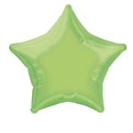 Lime Green Star Mylar Balloon