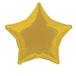 Gold Star Mylar Balloon