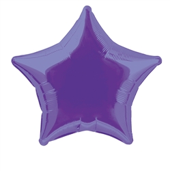 Deep Purple Star Mylar Balloon