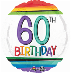 Rainbow Birthday 60 Mylar