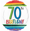 Rainbow Birthday 70 Mylar