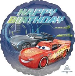 Cars 3 Happy Birthday Mylar