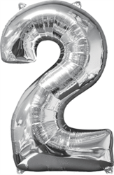 26 Inch Silver Number 2 Mylar