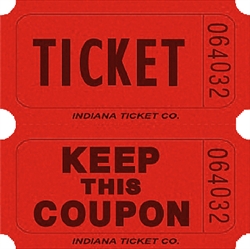 RED DOUBLE KEEP COUPON TICKETS