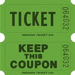 GREEN DOUBLE KEEP COUPON TICKETS