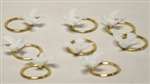 GOLD RINGS WITH DOVES 8 PIECE