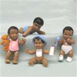AFRICAN AMERICAN BABIES FAVOR 2  (4 PACK)