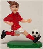 SOCCER PLAYER GIRL CAKE DECORATION