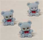 BLUE BEAR FAVOR (3 PIECES) FLOCKED