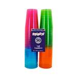 Assorted Neon Plastic 10 oz Tumblers - 50 Count