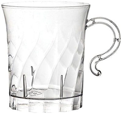 8oz Clear Coffee Elegance Plastic Cups