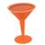 ORANGE MARTINI GLASSES - 10 COUNT