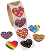 Funky Fresh Hearts Sticker Roll