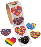 Funky Fresh Hearts Sticker Roll