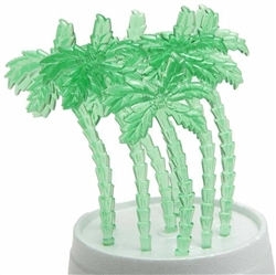 Palm Tree Plastic Picks - 72 Count
