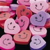Smile Face Mini Heart Erasers 72 Count