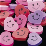 Smile Face Mini Heart Erasers 72 Count