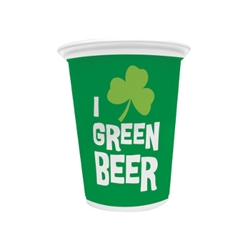 Green Beer Plastic Cups