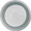 Shimmering Silver 7" Plastic Plates - 20 Count