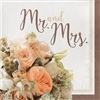 Rose Gold Bouquet Mr. and Mrs. Luncheon Napkins