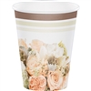 Rose Gold Bouquet 12oz Paper Cups