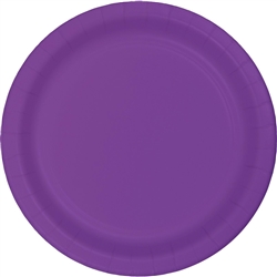 Amethyst Purple 9" Paper Plates - 24 Count