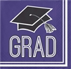 School Spirit Purple Beverage Napkins