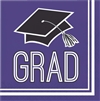 School Spirit Graduation Luncheon Napkins - Purple