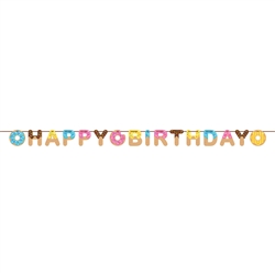 Donut Time Birthday Letter Banner