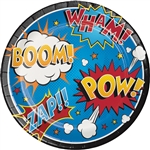 SuperHero Slogans 9 Inch Plates