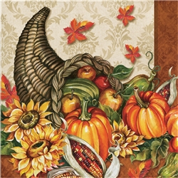 Harvest Cornucopia Luncheon Napkins