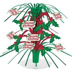 SEASONS GREETINGS CASCADE CENTERPIECE