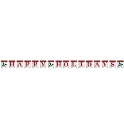 HAPPY HOLIDAYS PENNANT BANNER