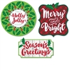 HOLIDAY PHRASES CUTOUT ASSORTMENT