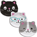 Purr-Fect Party Shaped 9 Inch Plates
