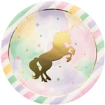 Unicorn Sparkle 9 Inch Plates