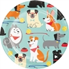 Dog Party 7 Inch Plates