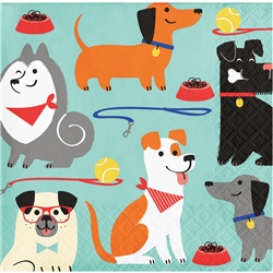 Dog Party Beverage Napkins