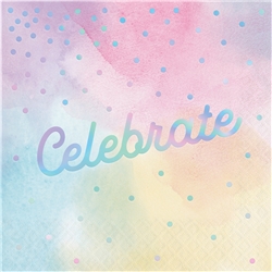 Iridescent Celebrate Luncheon Napkins