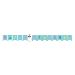 Llama Party Birthday Banner