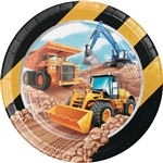 Big Dig Construction 9 Inch Plates