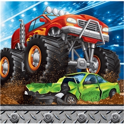 Monster Trucks Beverage Napkins