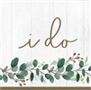 Eucalyptus Green " I Do" Luncheon Napkins