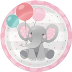 Enchanting Elephant Pink 9" Plates