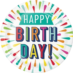 Birthday Burst 7" Dessert Plates