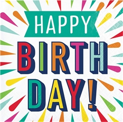 Birthday Burst Beverage Napkins